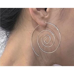 Silver SWIRL Dangle Earrings